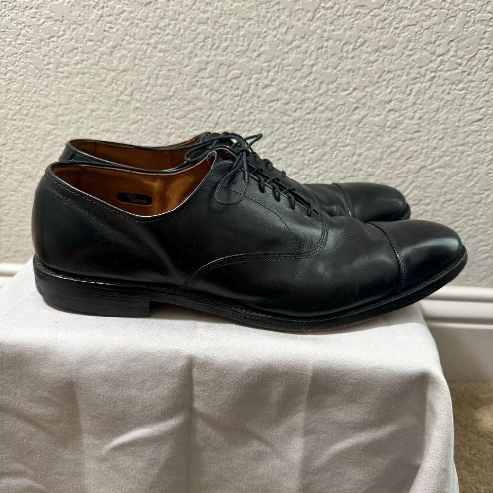Allen Edmonds Park Avenue Oxfords Men's  Black Leather Cap Toe Shoes Size 11A - Picture 2 of 12